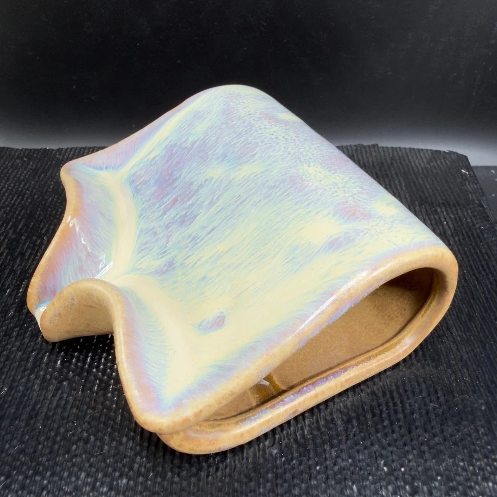 Artisan Drip Ceramic‎ Spoon Rest Pottery Kitchen Utensil Sponge Holder DripSpout